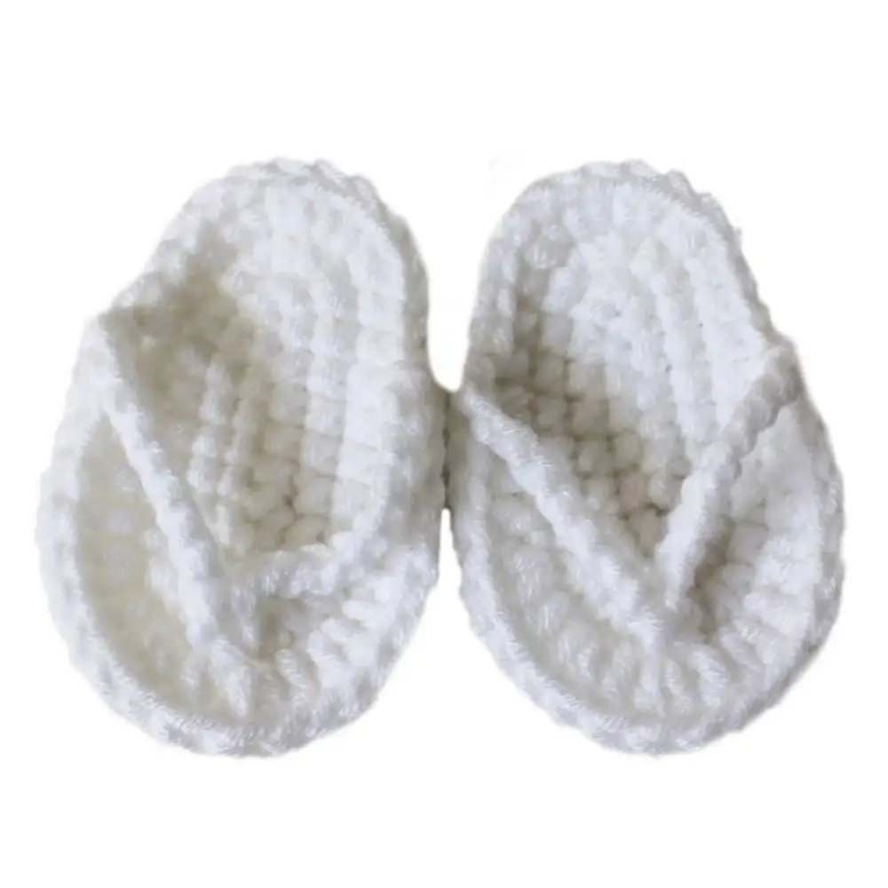 Mini Photography Prop Newborn Baby Solid Color Crochet Flip-Flops Infant Slippers Photo Props Babies Accessories Newborn Photogr for baby sandals