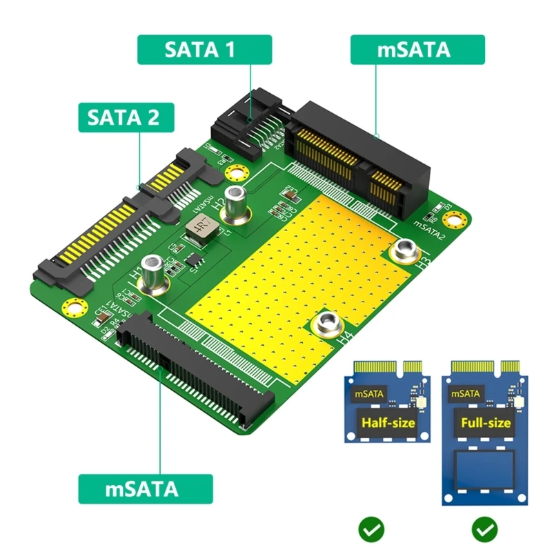 새 버전 듀얼 Msata SSD 듀얼 Sata3.0 어댑터 변환기