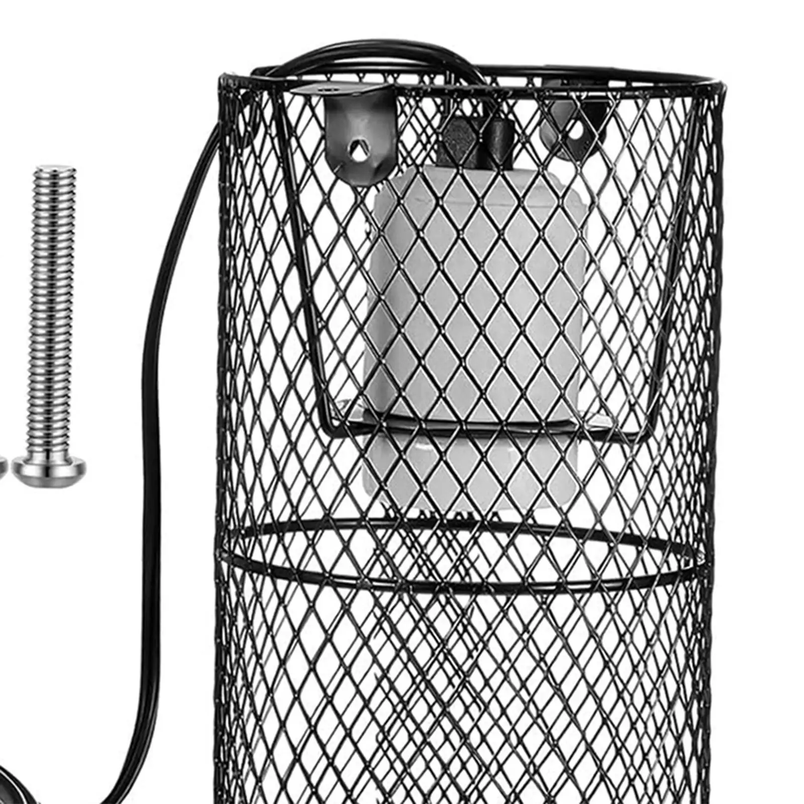 Reptile Heat Lamp Guard Anti Scald Heating Lamp Holder Mesh Cage Protection for Reptile Snake Chick Bulb Not Included