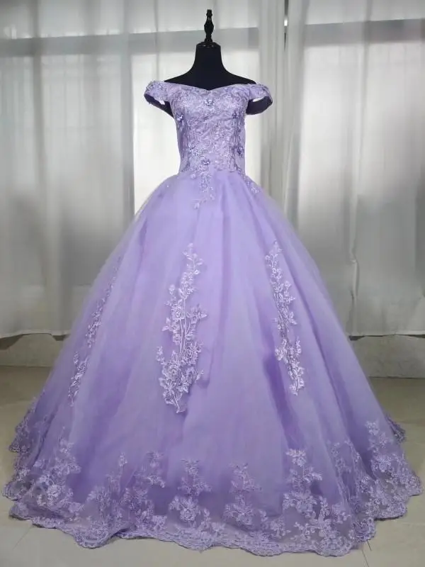 Purple Floor Length