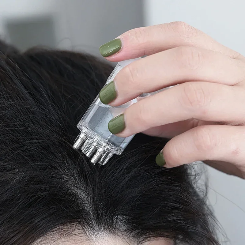 Scalp Liquid Serum Oil Applicator Comb for Hair Scalp Treatment Essential Oil Liquid Guiding Massager Comb Hair Growth Garrafa hair oil applicator bottle