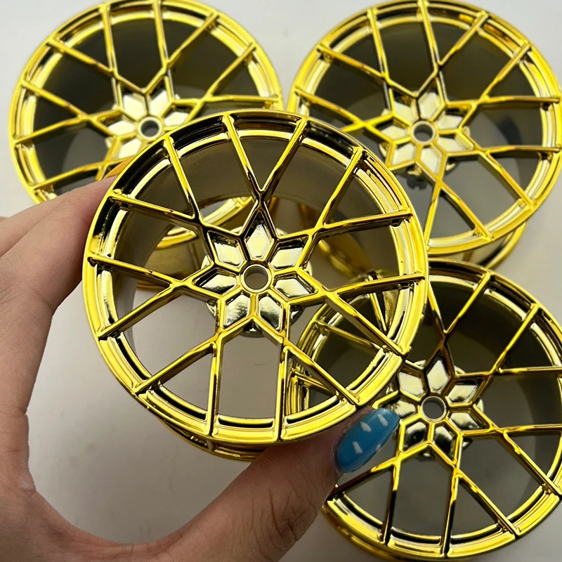 1:8 DIY CADA 빌딩 블록 브릭 액세서리 도금 허브 타이어 호환 레고 GULY 자동차 장난감 42083 42056 42115 허브 타이어 휠