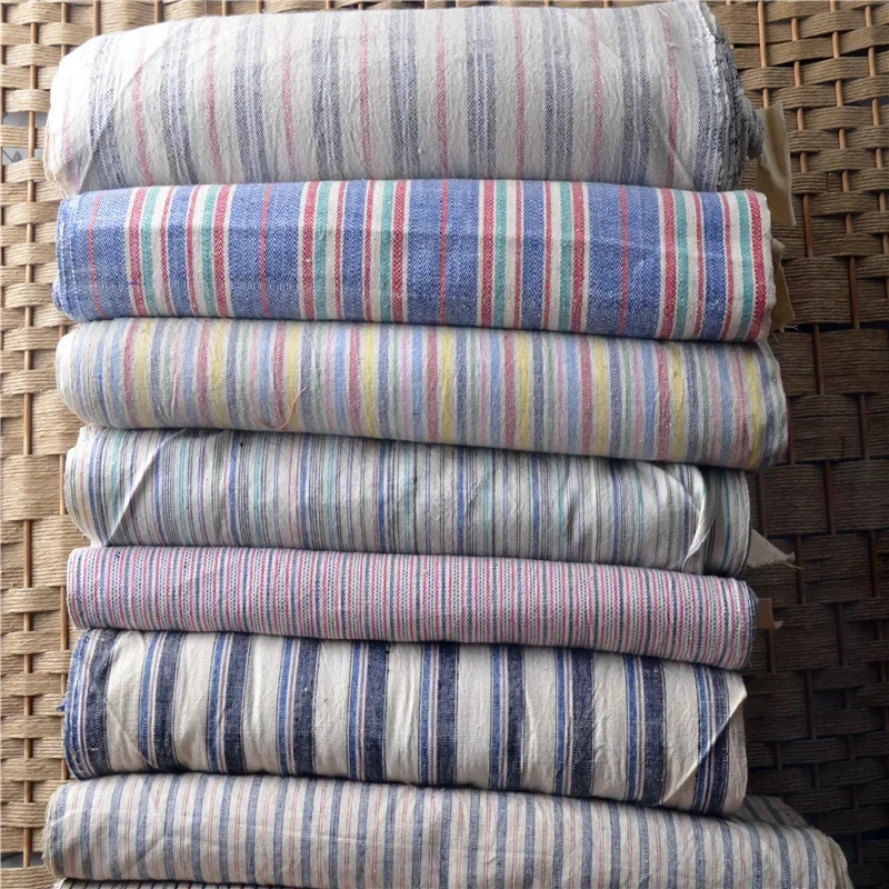 Authentic Chongming Handwoven Rough Cloth DIY Bedding Home Fabric Art Material Cotton Clothing Fabric from Mainland China