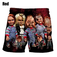 Chucky Doll Horror Graphic Beach Shorts Men 3D Printed Board Shorts Surfing Swim Trunks Cool Kids Short Pants 1