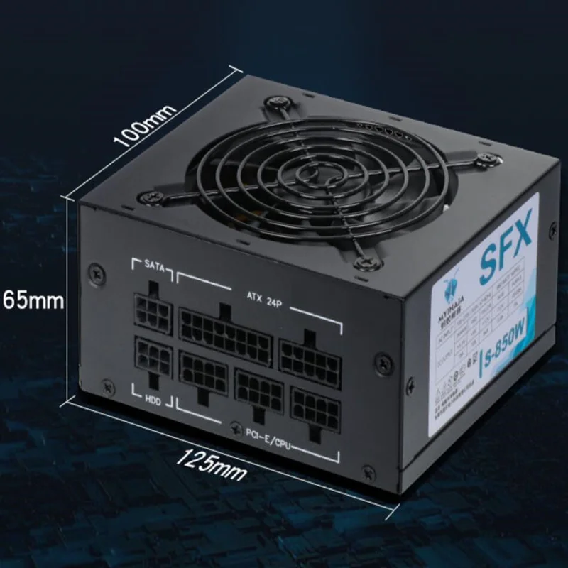 S-500W S-600W S-750W S-850W SFX 전원 공급 장치, MYIHAJA ITX 90 플러스 플래티넘 500W 600W 750W 850W