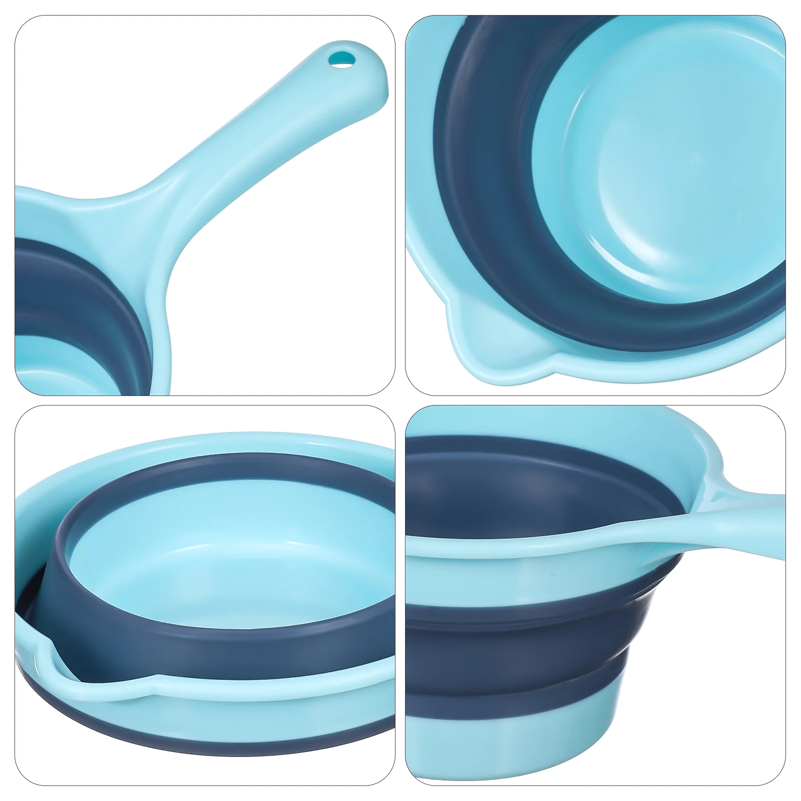 2 Pcs Folding Water Scoop Plastic Ladle Small Foldable Dipper Collapsible Spoons Cooking Long Handle Scooper
