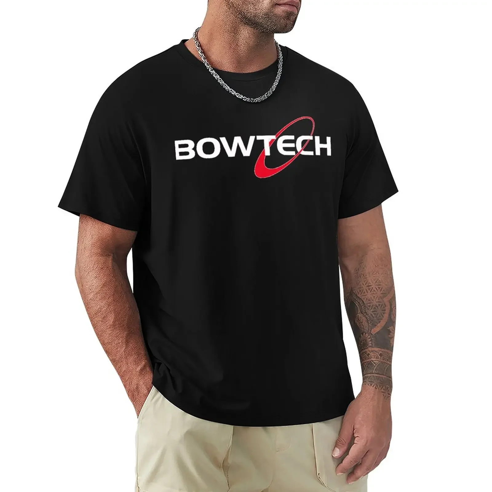 Bowtech Logo tiro con l'arco maglietta essenziale vestiti estivi magliette grandi e alte da uomo oversize
