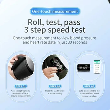 Bluetooth smart sphygmomanometer Integrated High definition LCD display health device with English voice Blood pressure monitor 2