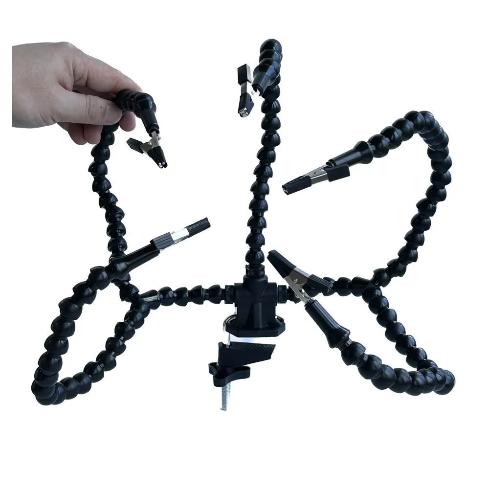 Helping Hand Third Hand Soldering Stand Flexible Arm PCB Holder Table Clip Tool