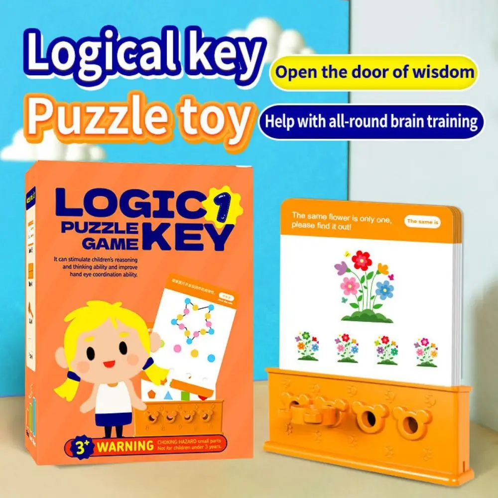 Montessori English Logic Key Puzzle Game Matching Game 3D Logic Key Thinking Training Early Educational Multifunction
