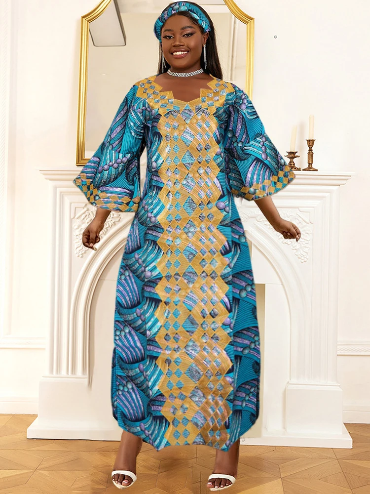 African Dashiki Wax Dress For Women Plus Size Wedding Party