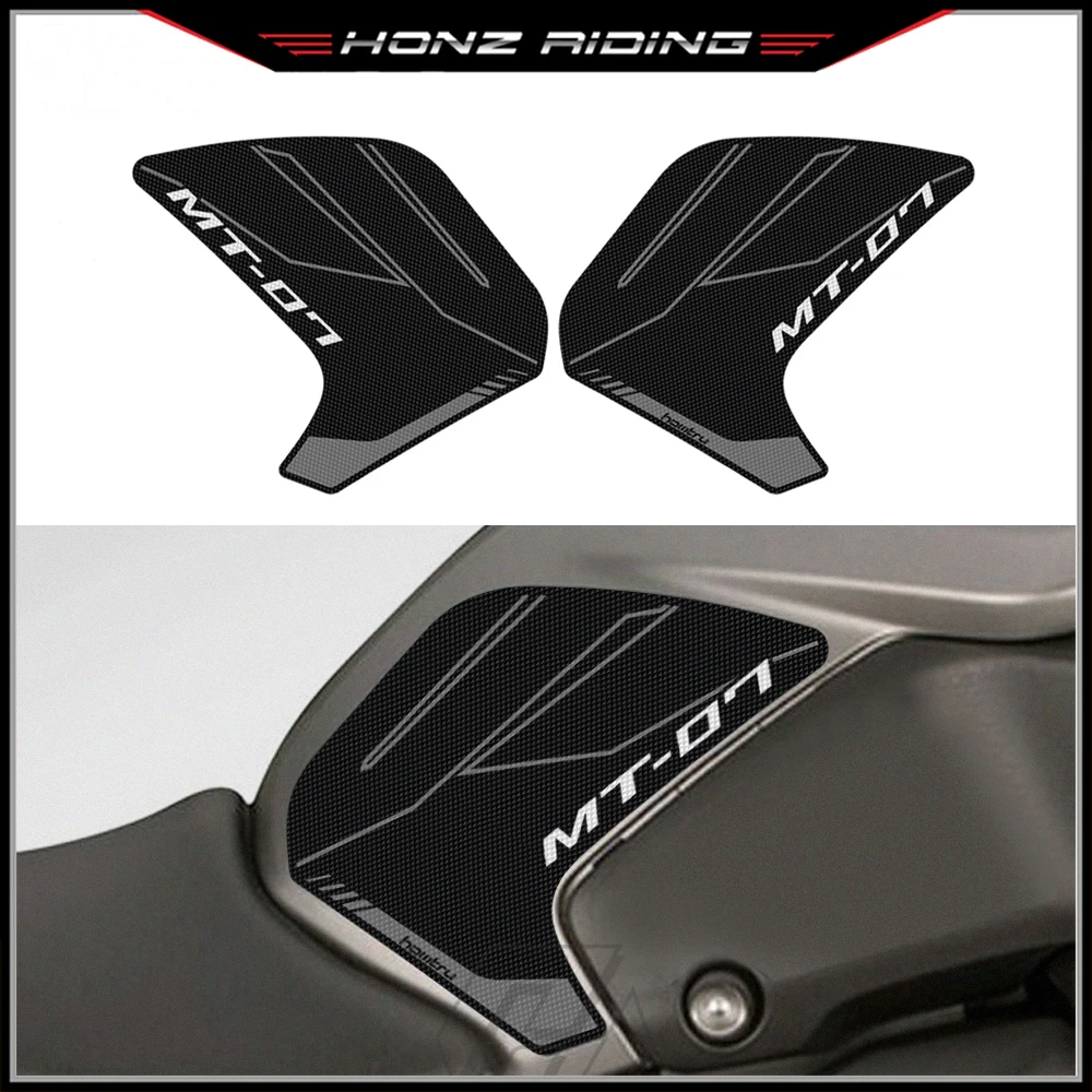 For Yamaha MT-07 MT07 2018-2020 Sticker Motorcycle Accessorie Side Tank Pad Protection Knee Grip Mats