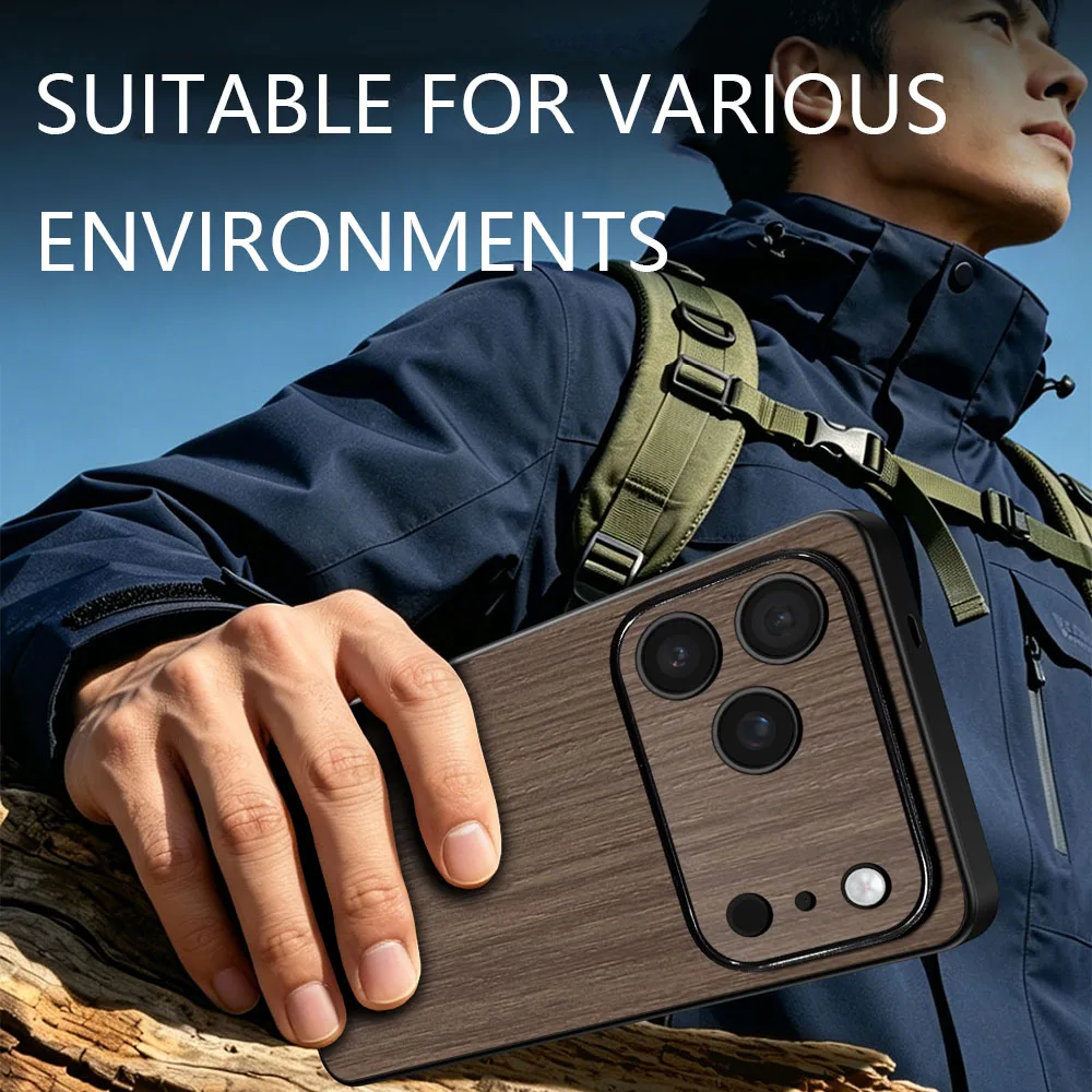 Unique Natural Wood Grain Luxury Leather Phone Case
