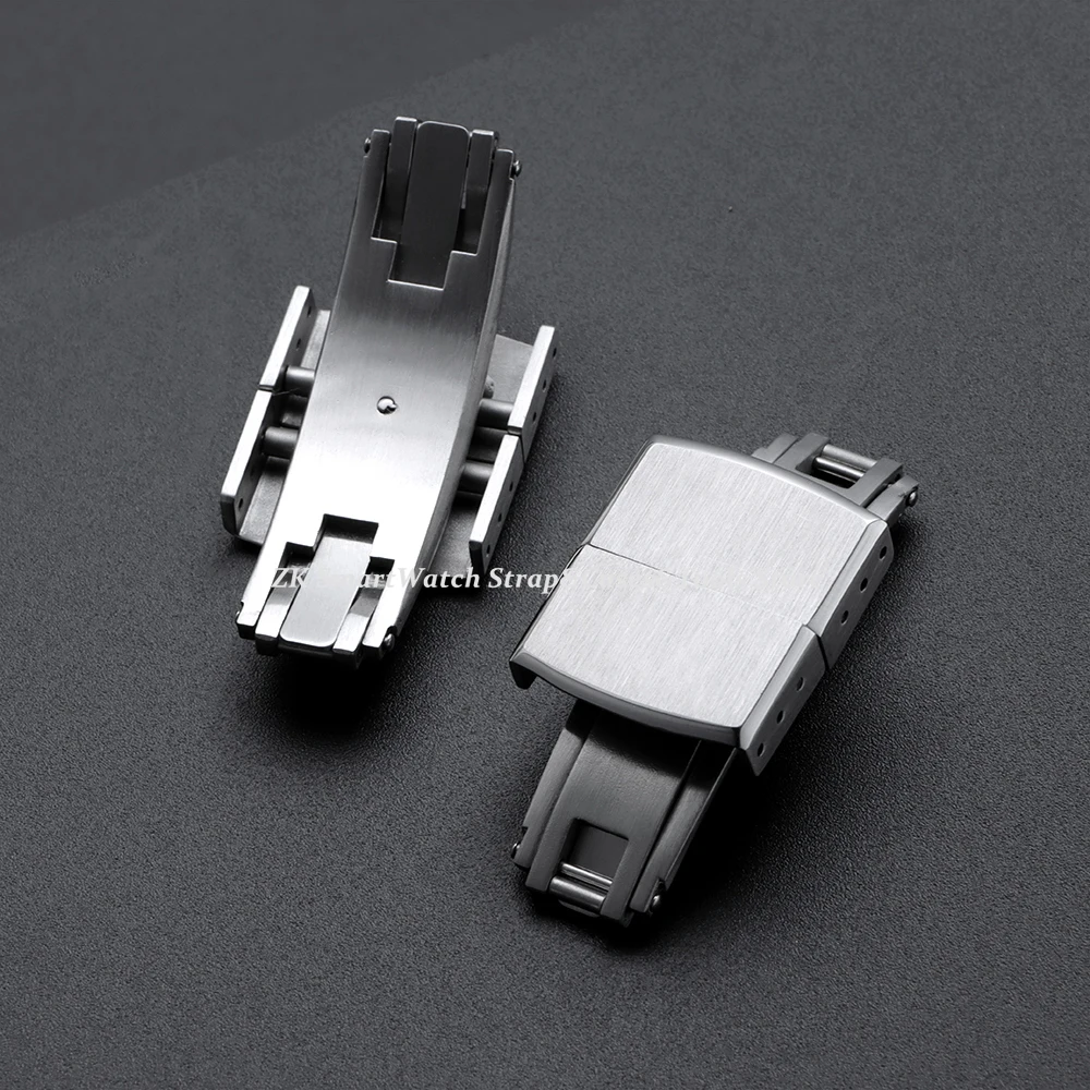Universal Fast Release Steel Brush Strap with Fold Buckle Double Click Butterfly Clasp - Fashion Edition