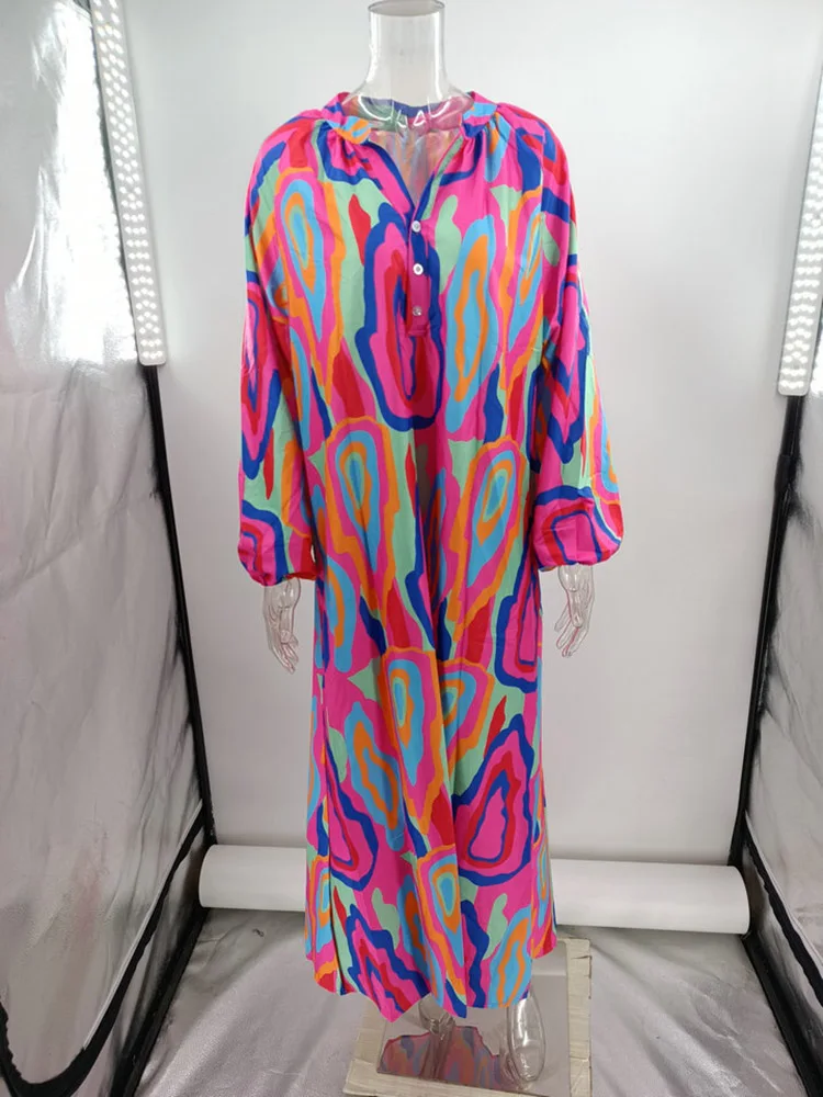 Vintage Deep V-neck Kaftan