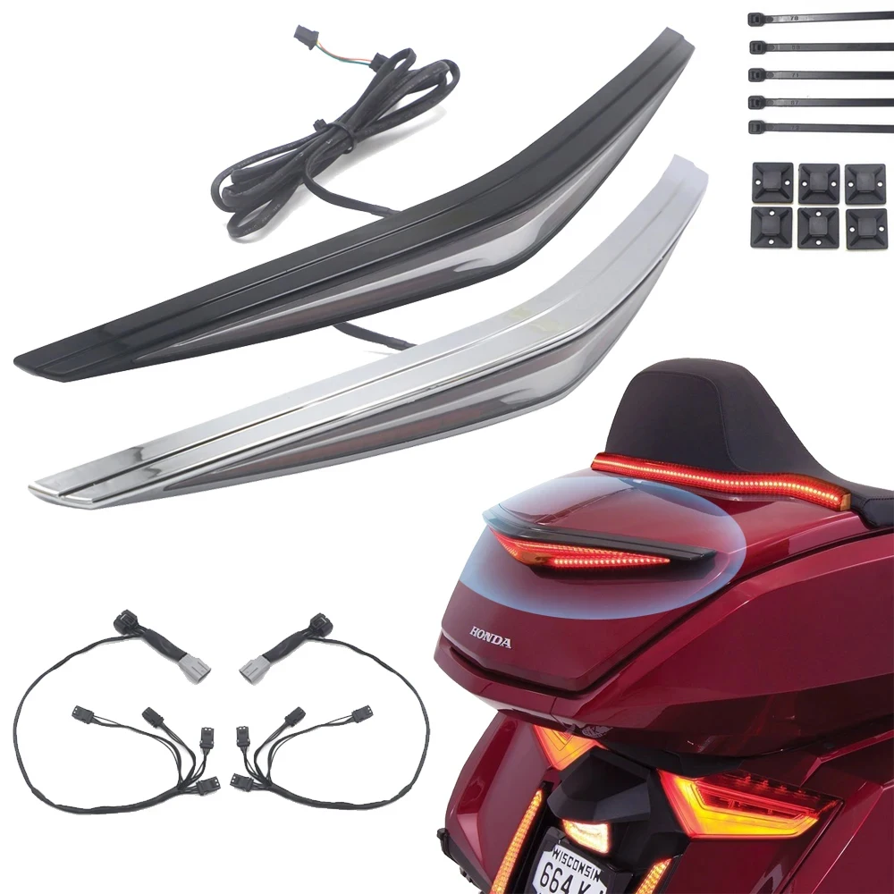 Motorcycle Accessories LED Trunk Light Chrome or Black For Honda Goldwing Gold Wing GL 1800 GL1800