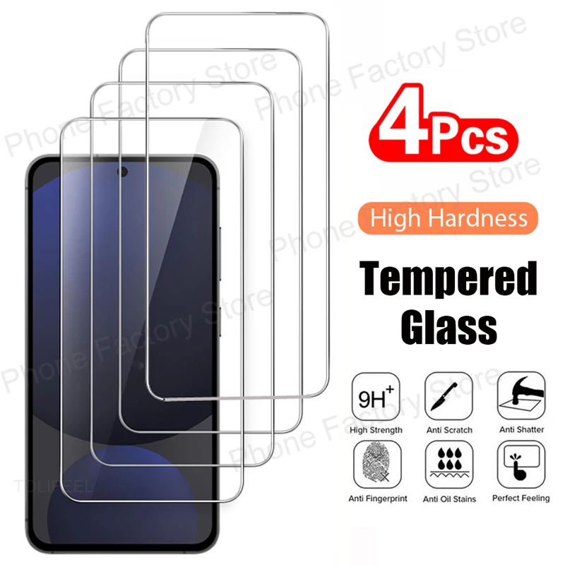 4-Pack Premium Tempered Glass HD Clear Screen Protector