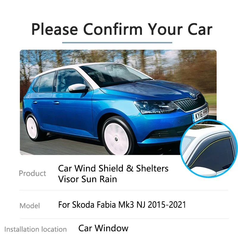 Wind- & Regenabweiser Fürs Auto Für Skoda Fabia III Kombi 2018 Online Kaufen