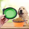 Multifunctional Colorful Dog Feeders Foldable Bowls for Pets Dogs Retractable Bowl Cats Frisbees for Outdoor Tools 2