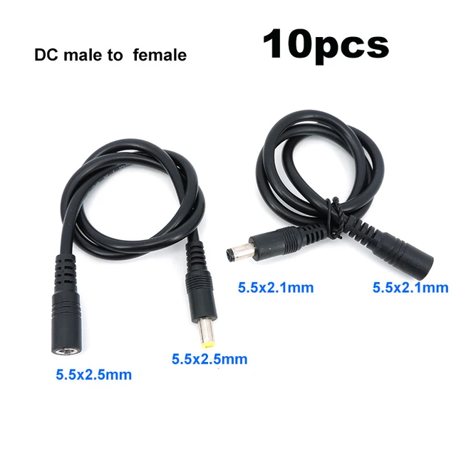 12V DC Power 5.5X2.5mm Pigtail Male DC Cable for Camera LED