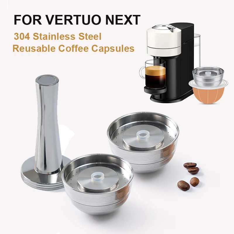 Nespresso Vertuo POP Reusable Coffee Capsule Vertuoline Filled Stainless  Steel Capsule Filter Pod iCafilas - AliExpress