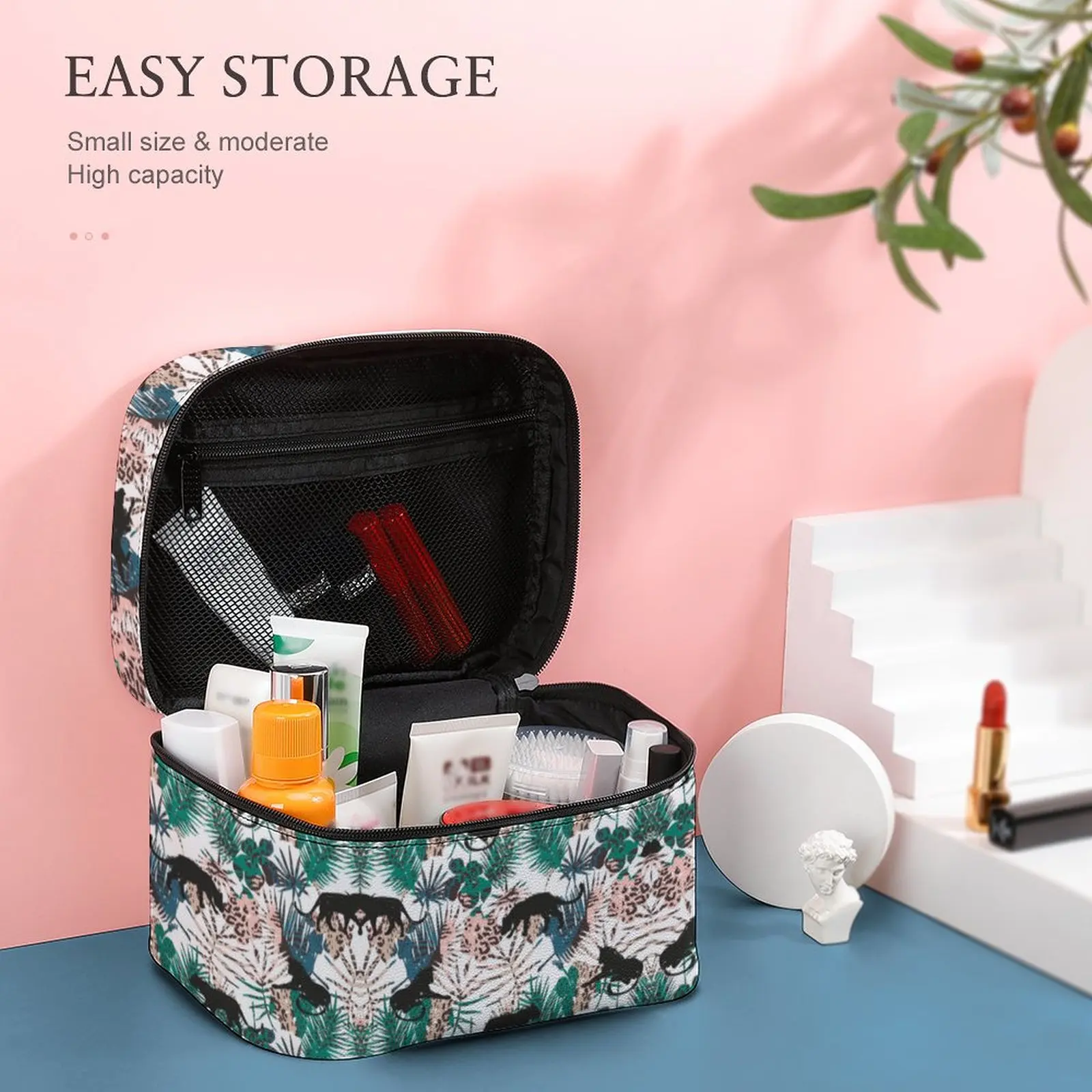 Customized Pattern Makeup Bag Outdoor Travel Makeup Bag Multifunction Waterproof  Girl Cosmetic Bag Women Toiletries Organizer