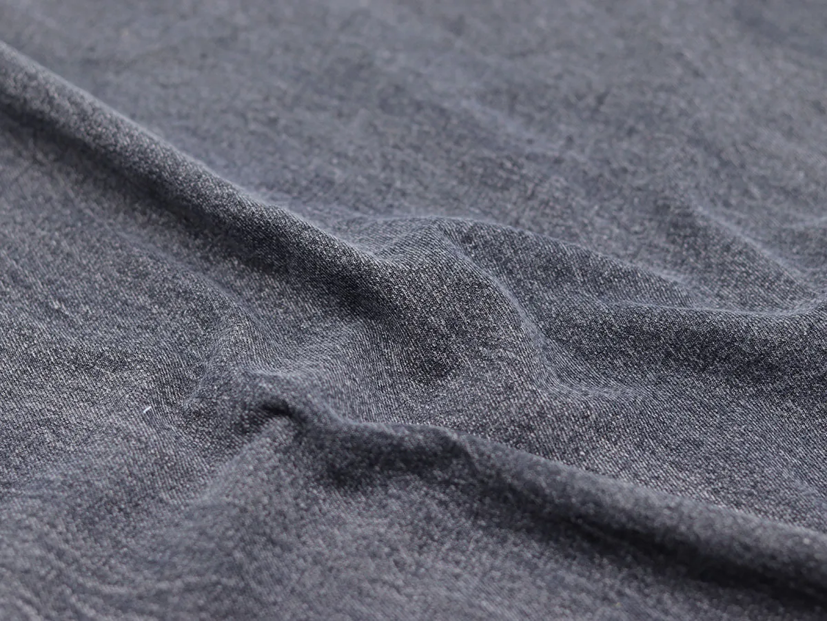 Blue Pure Cotton Hand Brush Distressed Texture Washed Denim Fabric Fabric Clothing Handmade Diy Clothes