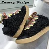 New Designer Brand Sneakers Platform Flat Shoes Women Sneakers Lace Up Round Toe Men High Quality Thick Laces Skateboard Shoes 4