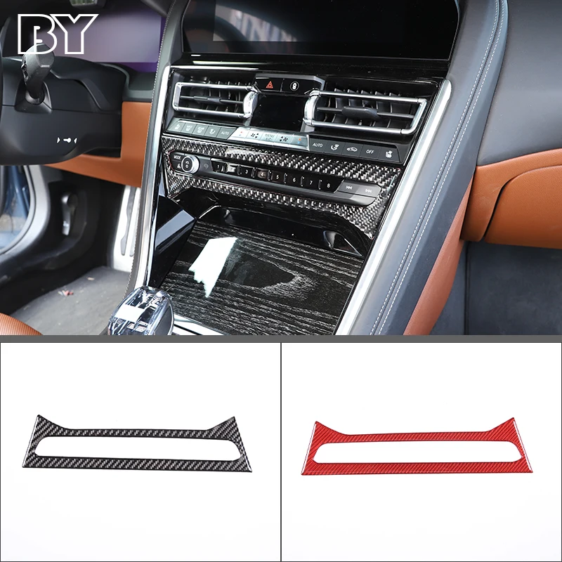 

Мягкая панель из углеродного волокна для BMW 8 серии G14 G15 G16 19-22, Центральная панель управления компакт-диском, декоративная рамка, наклейка, автомобильные аксессуары