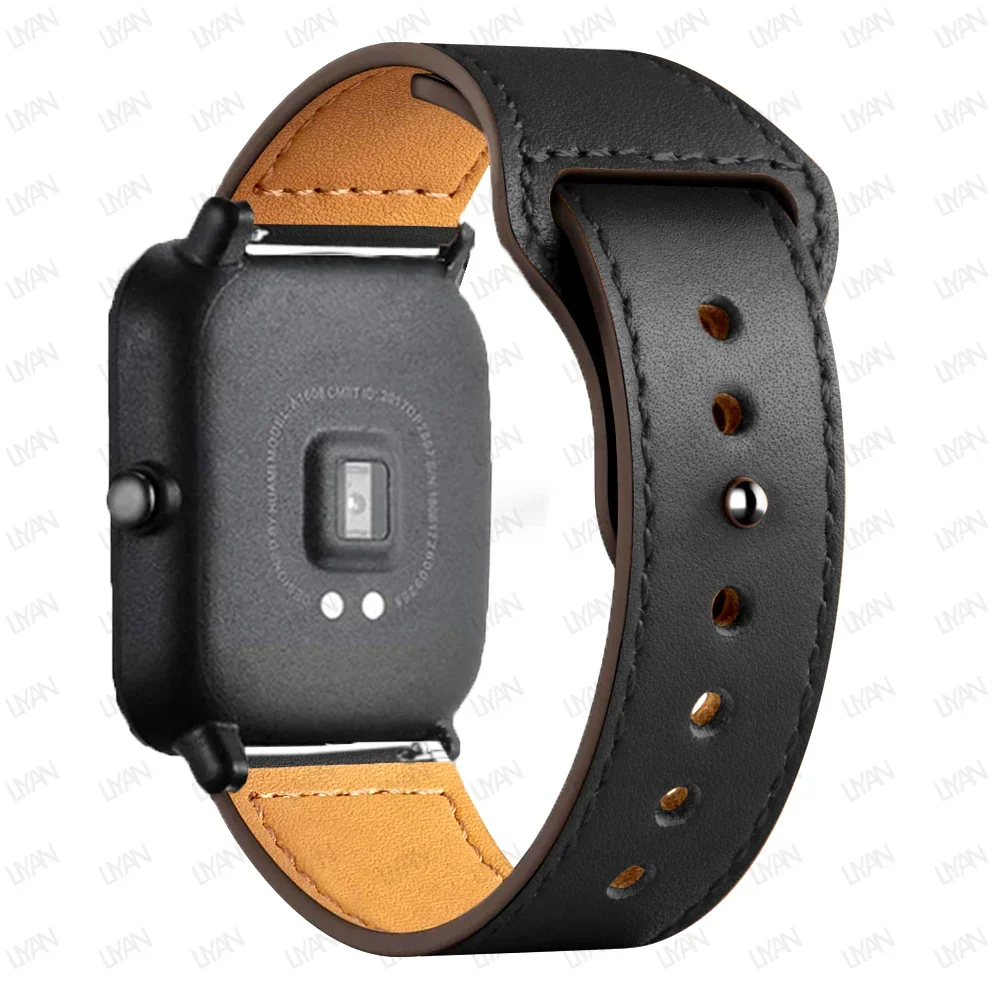 Premium Leather Watch Band - 20mm/22mm Strap