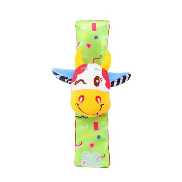 Cartoon Plush Socks Wristband Rattle Baby Toys 0-12 Months Newborn Baby Children Animal Socks Foot Finder Toy Gift Soft Rattle 5