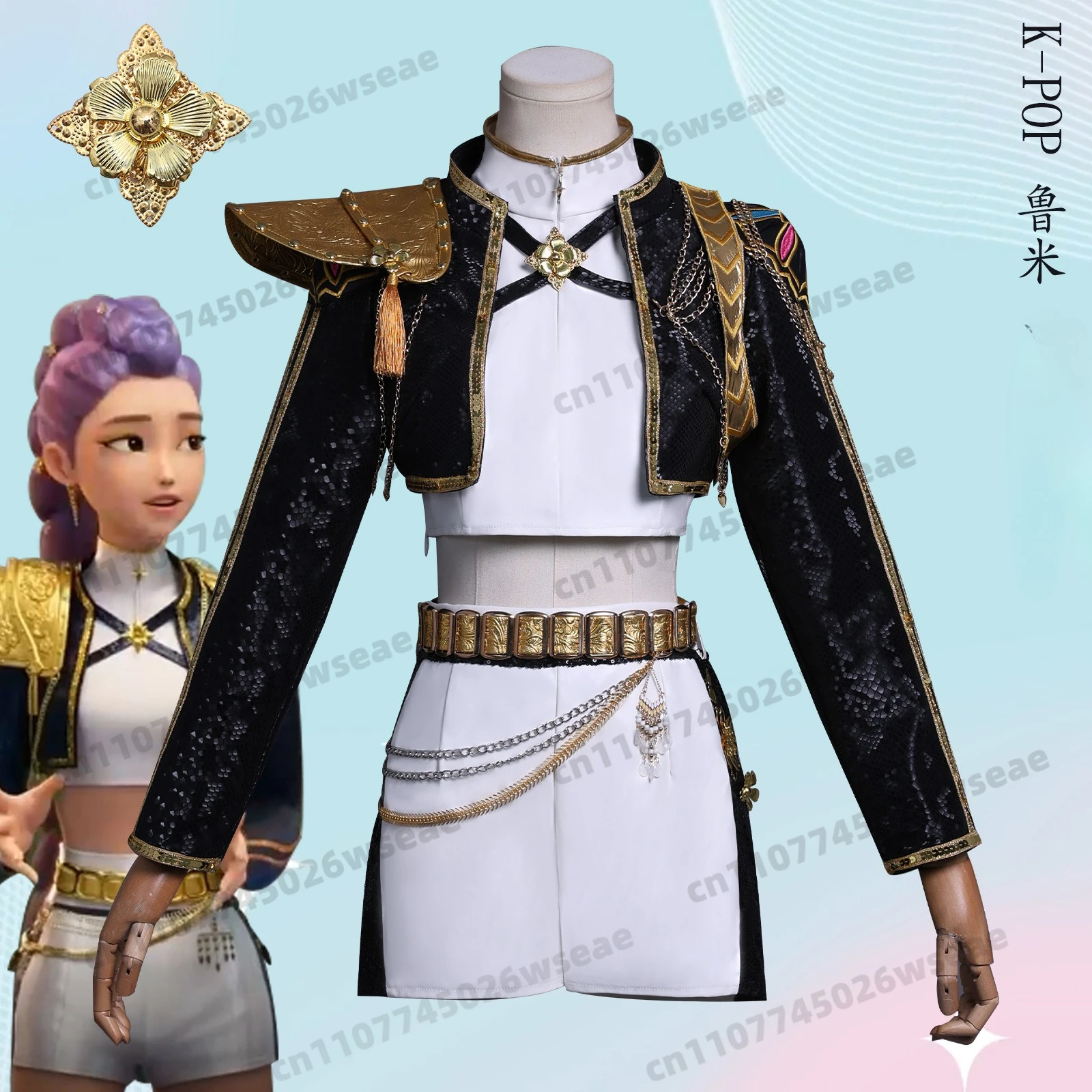 2025 New Hot Anime Rumi Zoey Mira Cosplay Costume Jacket Skirt