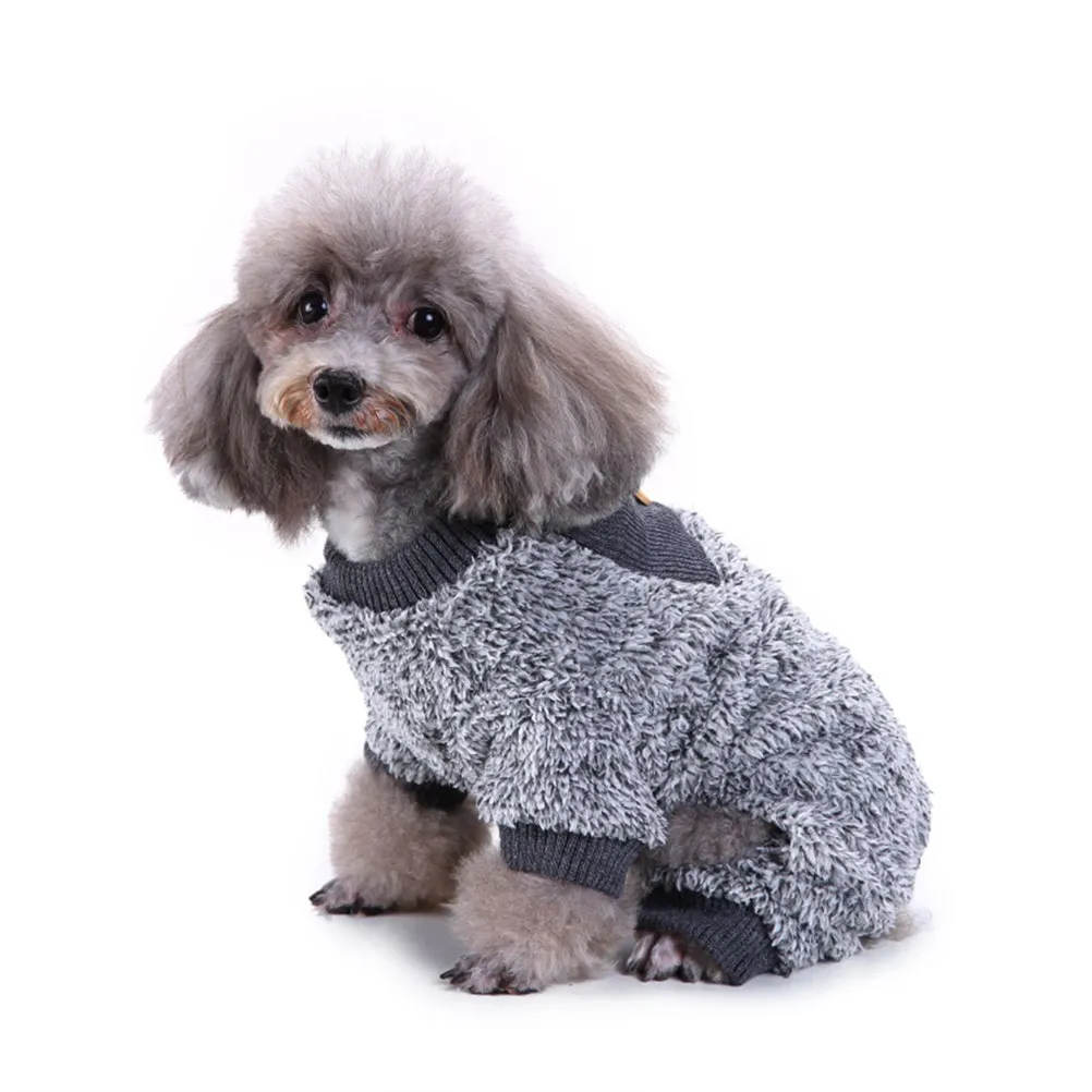 강아지 잠옷 애완동물 겨울옷 편안한 강아지 의류 걷기, 조깅, 야외 활동에 실용적 피부 친화적 세탁 가능