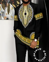 Ensemble de Vêtements Africains pour Homme, Streetwear Décontracté à Manches sulf, Tenue de Marche, 2 Pièces 6