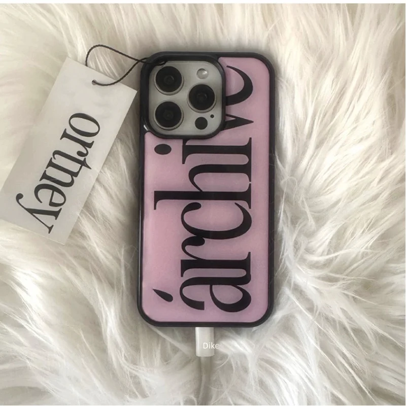 รูปสินค้า เคส iPhone ลายอักษร ผิววาว สวยเก๋ ใส่ได้หลายรุ่น