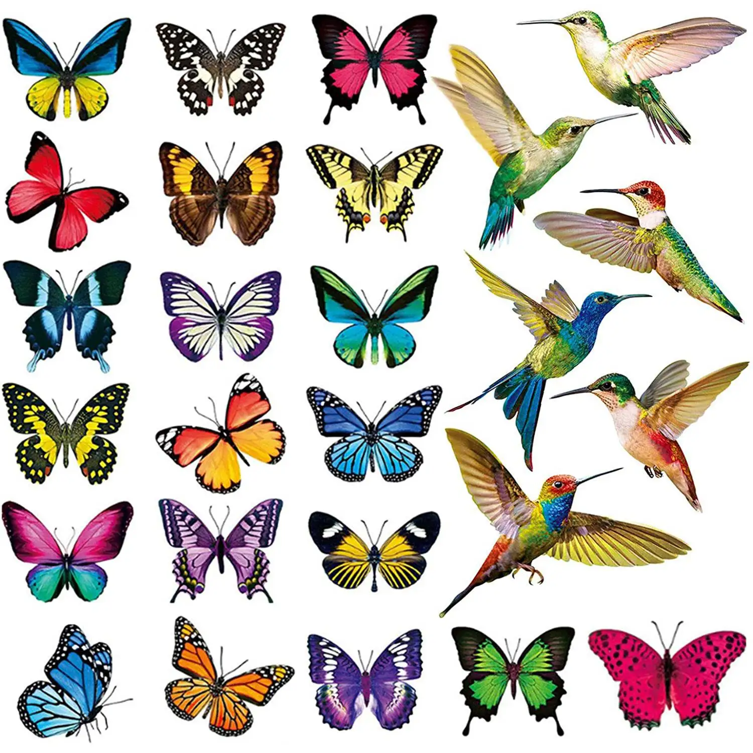 

26 Pcs Bird Butterfly Window Clings Anti-Collision Window Static Stickers Decor Non-Adhesive Decals
