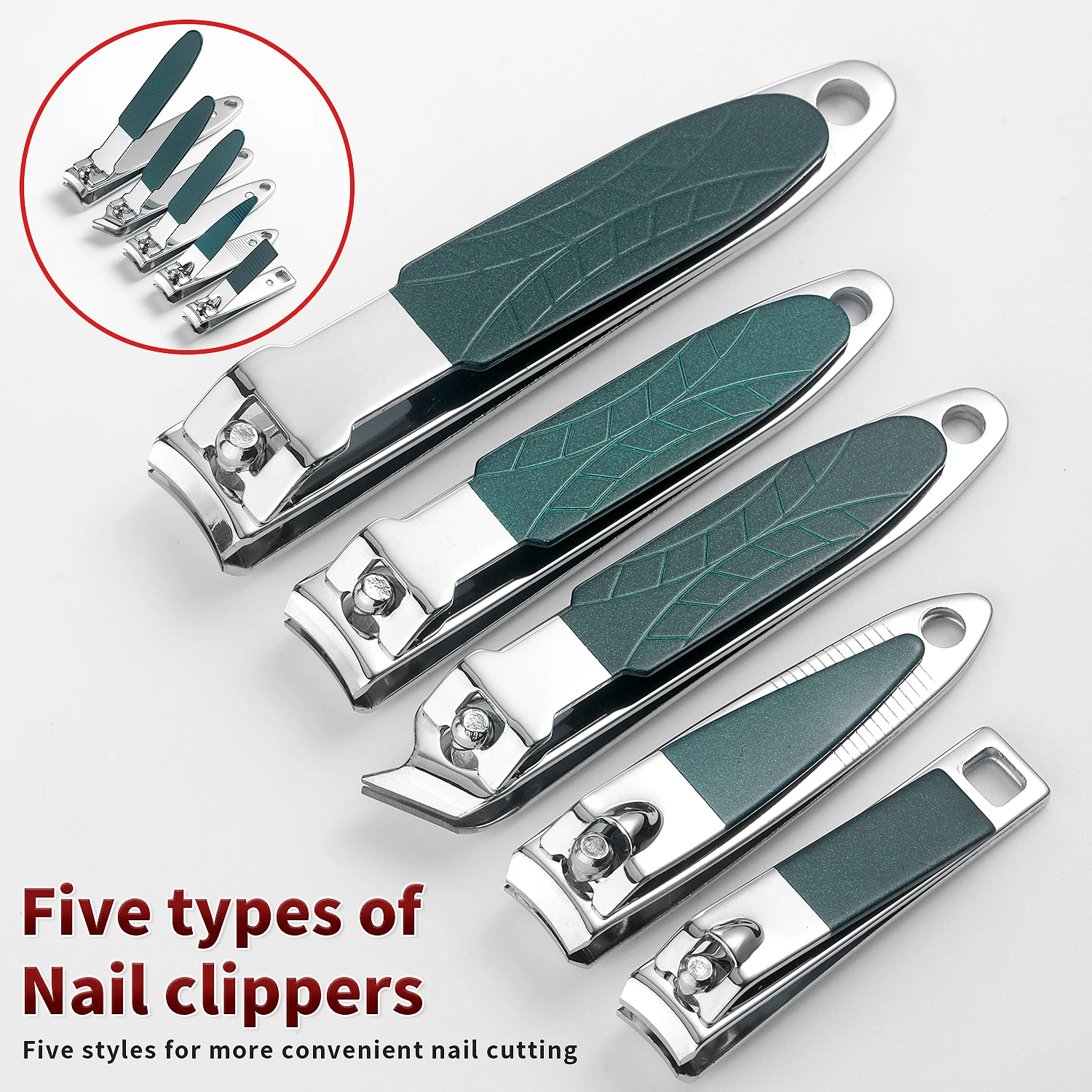 Manicure Set Pedicure Tools Set Nail Grooming Kit for Women Mens, 9/40Piece in 1（Dark Green） Nail Manicure Kit Foot Hand Care Ki
