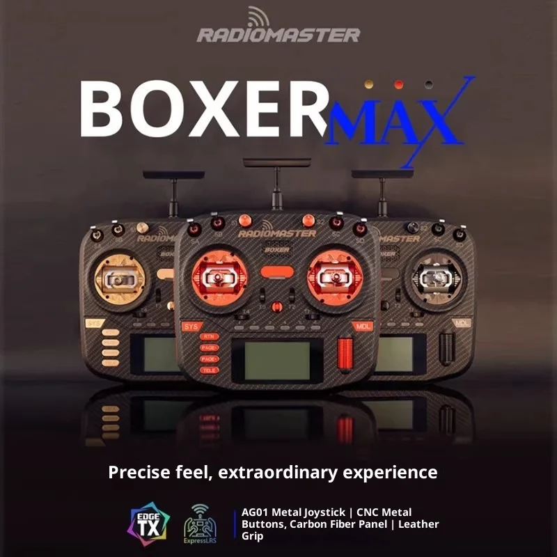 In Stock Boxer Max Radiomaster RC FPV Radio Transmitter Elrs Protocol AG01 Metal Gimba Carbon Fiber Panel Portable For Fpv Drone thumbnail 2