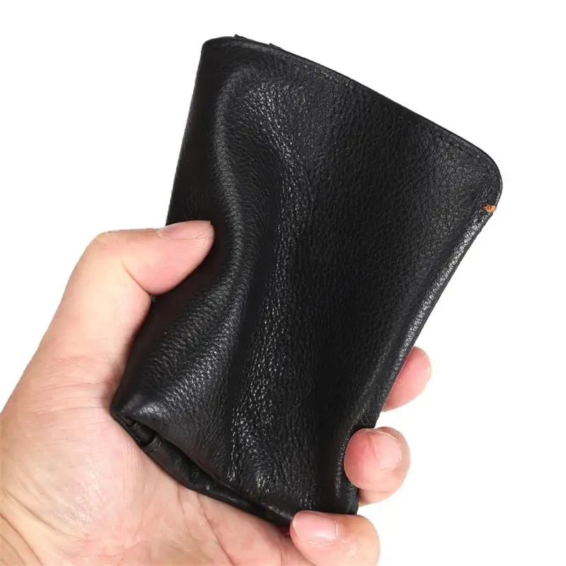 

Супермягкий мужской кошелек из натуральной кожи, ультратонкий модный короткий бумажник для мужчин, подарок на день рождения для мужчин, бумажники для удостоверения личности мужа