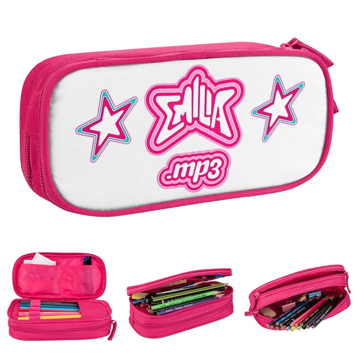 Fun Emilia Mp3 Pencil Cases Music Pencilcases Pen for Student Big Capacity Bags School Supplies Gifts Stationery