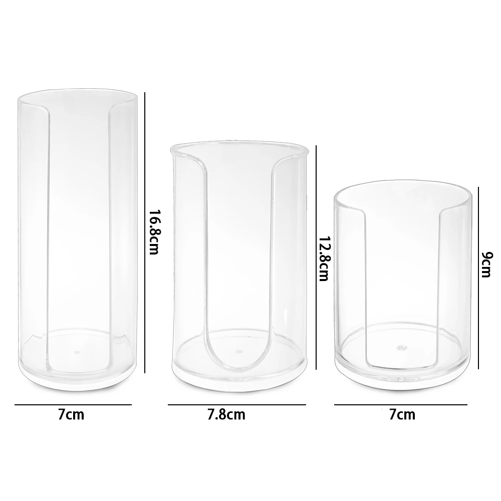 Acrylic Disposable Paper Cups Holder Cosmetic Cotton Storage Rack Bathroom Mouthwash Cup Dispenser Makeup Table Organizer 6