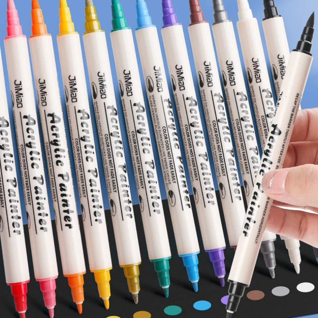 Metallic Color Metal Marker Pen  Metallic Pens Black Paper - 12 Colors  Metallic - Aliexpress