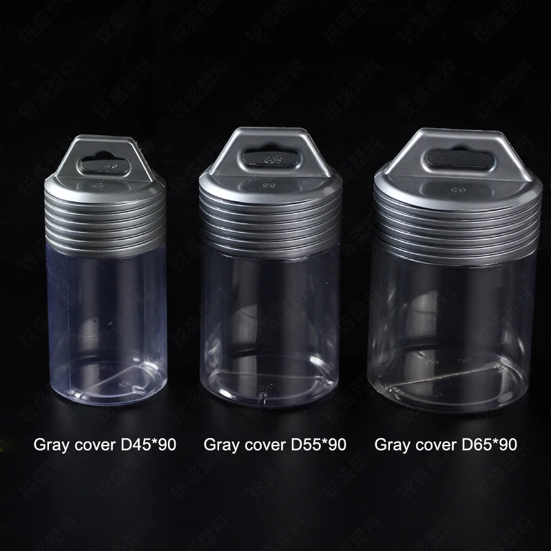 PVC Transparent Plastic Bottle Opener Drill Bit Round Bottle Storage Tank Free Combination Storage Container 1pc