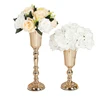 Desktop Metal Centerpieces Vase Flower Holder Gold Color Flower Vase Candle Candlestick Wedding Party Table Ornaments Home Decor 3