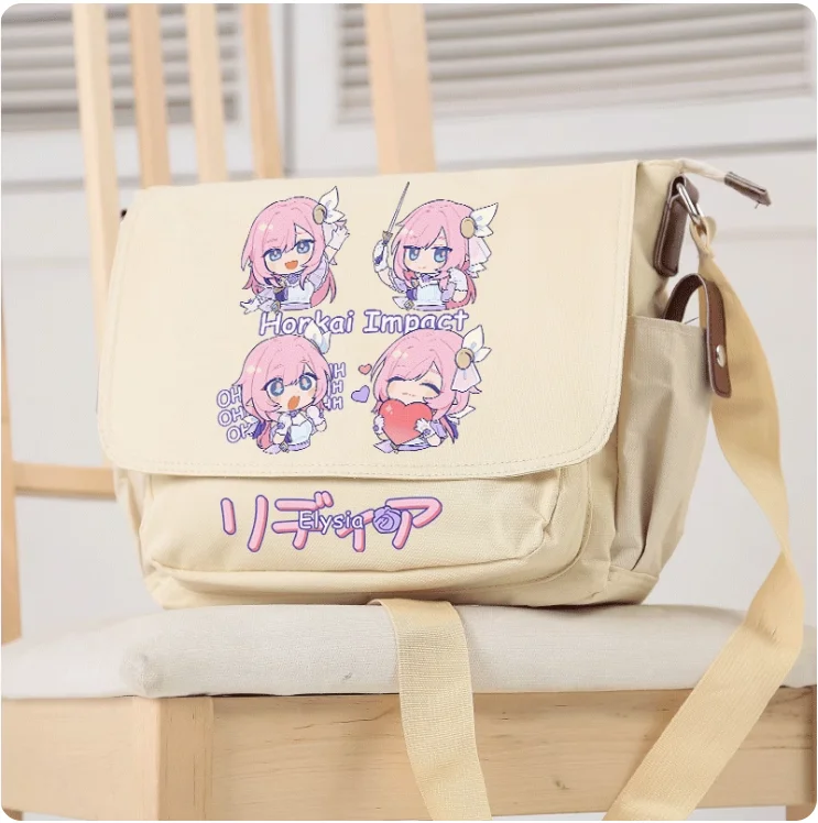 

Anime Honkai Impact Elysia Cosplay Casual Oxford Messenger Bag Schoolbag Shoulder Bag Student Teenage Gift B181