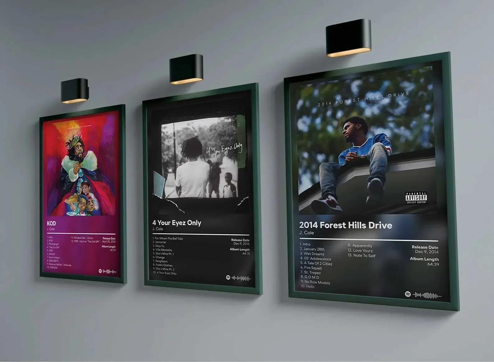 팝 랩퍼 J.Cole 신문 포스터 미적 음악 앨범 커버 캔버스 회화 포스터 및 인쇄 거실 장식