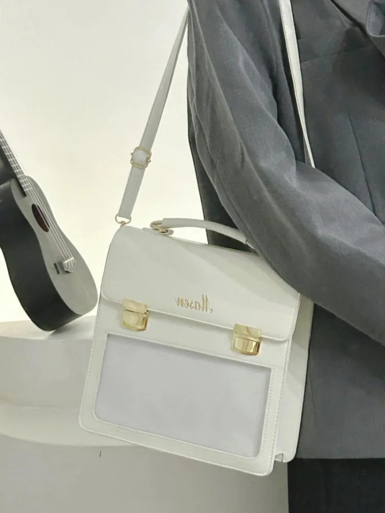 Japanese Brief Preppy Style Transparent Backpack Vintage Lolita Handbag Fashion School Backpack