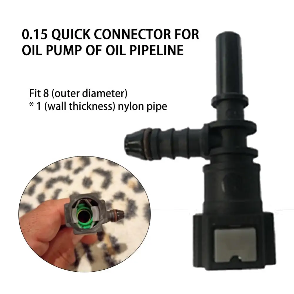 Car Accessories 7.89 ID6 Auto Car Fuel Line Bundy Tee Hose Coupler Nylon Motorcycle Hose Coupler Quick Release Connect Connector