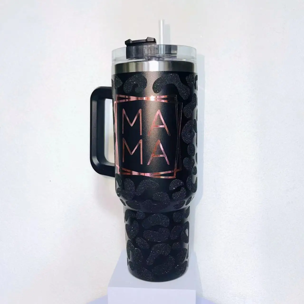 Personalized Rhinestone 40oz Tumbler With Handle Lid And Straw Thermos  Bottle Stainless Steel Tumbler Gift For Mom Gift For Her - Vacuum Flasks &  Thermoses - AliExpress