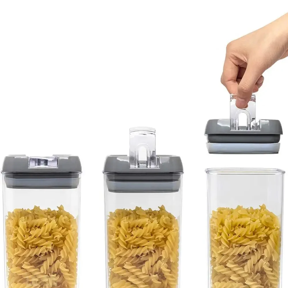 【Lifeideas】7Pcs Airtight Food Storage Containers with Clasp Lids Plastic Clear Jars with Easy Lock Lid Kitchen Pantry Organize